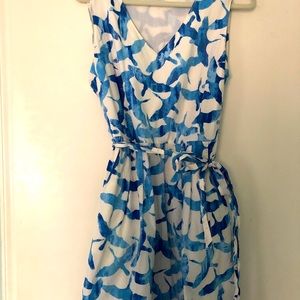 LL Bean Signature Crane Print Dress